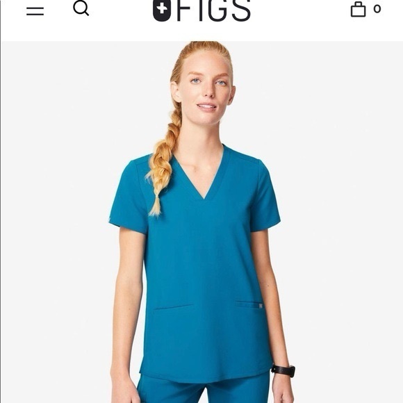 Figs Tops - Figs limited edition alps blue casma scrub top